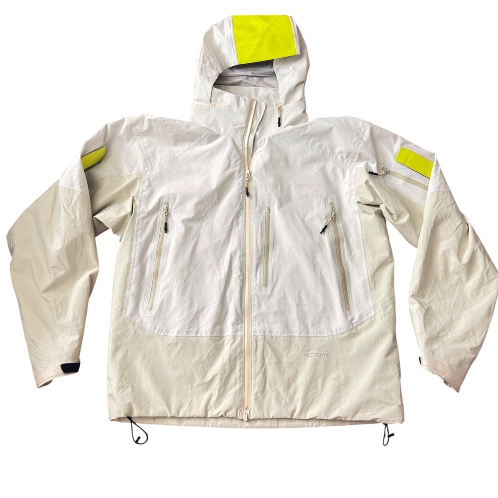 Arcteryx Axis Insulated Jacket Mens Large White Cream Neon Yellow Gorpcore